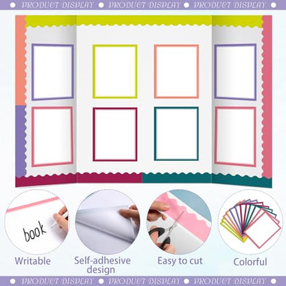 90 Pcs Science Fair Board Supplies Trifold Poster Boards, Boho - color: Boho