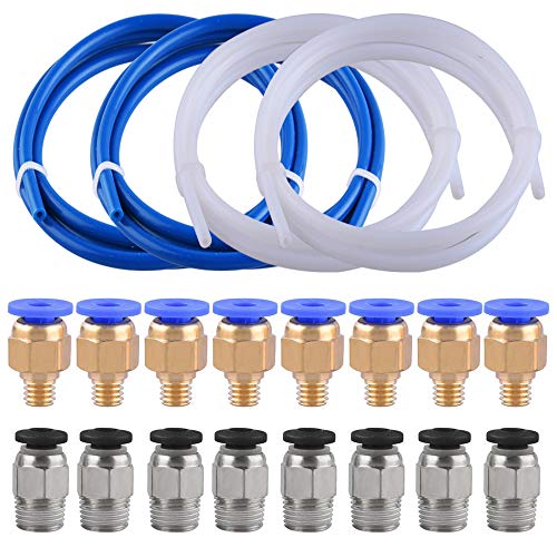 SIQUK 4 Pcs Teflon Tube PTFE Tubing(1 Meter) for 3D Printer 1.75mm Filament