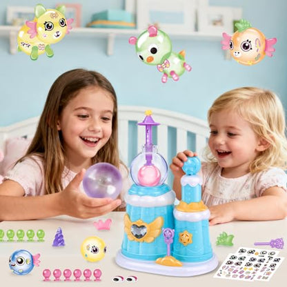 Amy&Benton 195pcs Princess DIY Sticky Balloons with Pump Kids Craft Kits - color: Princess Blue