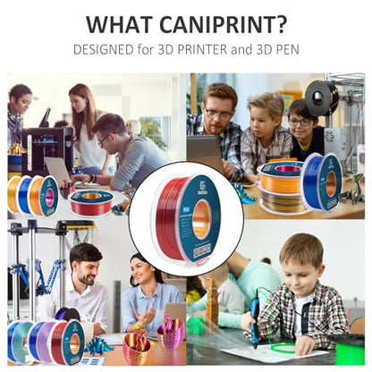 Geeetech Silk PLA Tri Color Filament 1.75mm 3D Printer Filament, Coextrusion Red Gold Black Tri-Colors Metal-Like Shiny Silk PLA Filament, 1kg (2.2lbs) 1 Spool, Dimensional Accuracy +/- 0.02 mm - color: 1kg Triple Color Red-gold-black