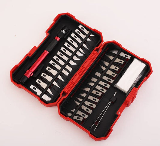 29-Piece Precision Hobby Knife Set for Model Making, Paper Craft, Wood Carving, Vinyl Cutting, DIY Projects