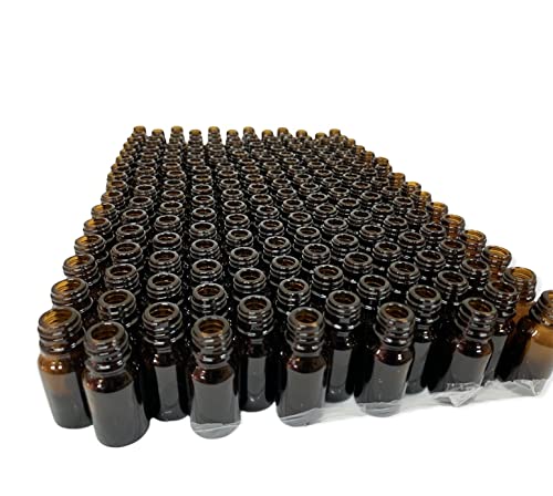 Amber Glass Bottles 10ml | Euro Dropper Caps - Essential Oil 192 Pack Set - size: 10ml Pack of 192
