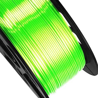 Shiny Silk Bright Lime Green PLA 3D Printing Material, 1kg 2.2lbs 1.75mm 3D Plastic Material, Widely Support for FDM 3D Printer, Easy to Print with Extra Sample by BBLIFE - color: Lime Green