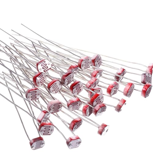 EBOOT 30 Pieces Photoresistor Photo Light Sensitive Resistor Light Dependent Resistor 5 mm (5516) - style: 5516