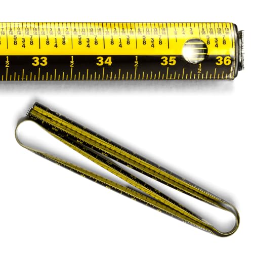Zip Stick 36" Magnetic Measuring Tool, Compact Dual Scale Ruler, Yellow