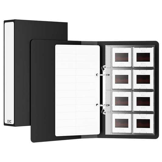 JJC 35mm Slide Storage Box for 96 Slides w/ 12 Acid-Free Pages & 48 Mounts - size: 48-Pack with Album