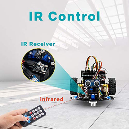 Hosyond Smart Robot Car Kit,2WD Remote Control Car Compatible with Arduino IDE with Tutorail