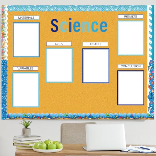 Dispowreath 96 Pcs Science Fair Board Supplies,Ocean Style - style: Ocean Style