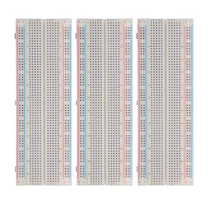 HiLetgo 3pcs MB-102 Breadboard 830 Point Solderless Prototype PCB Board DIY Kit for Arduino Proto Shield Distribution Connecting Blocks