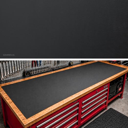 ONREVA Workbench Mat 24X36 Inches, 5mm Thick EVA Rubber Work Mat, Protect Your Work Bench Top, Heavy Duty Non-Slip Pad for Tool Box Top, Table, Tool Station Cover Liner Matt 36"X24"