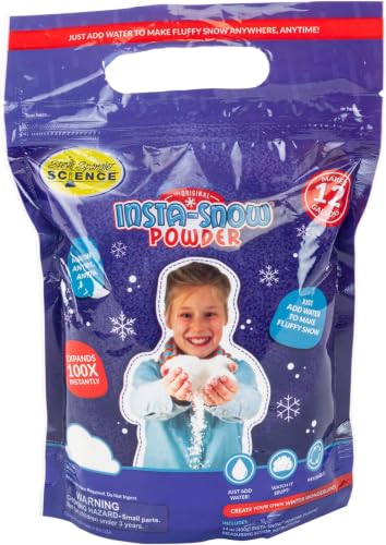 Steve Spangler Science Insta-Snow Powder, STEM Activity for School and Homeschool Activities, Fun & Safe Science Kits, Kids Make Fluffy Snow in Seconds, Top Sensory Toy for Classrooms, 14 oz - size: 14 oz (Pack of 6)