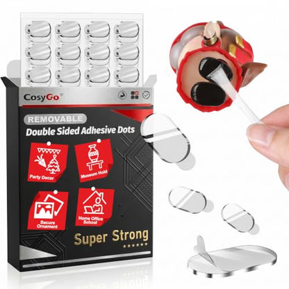 Removable Clear Mounting Putty with Pull Tab, No Residue Adhesive Putty for Museum Display Action Figures, Gel Stick Tack Adhesive Dots to Keep Things in Place, 160 Pcs 0.31" x 0.51" - size: 0.31" x 0.51" / 8x13mm / 160Pcs