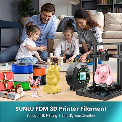SUNLU PLA 3D Printer Filament, Grey, 4KG - color: Grey+grey+grey+grey, size: 4 kg