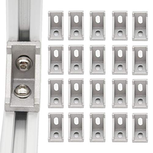 20 Pcs 1010 Aluminum Extrusion Hardware Accessories Corner Brackets - style: 20 pcs only bracket