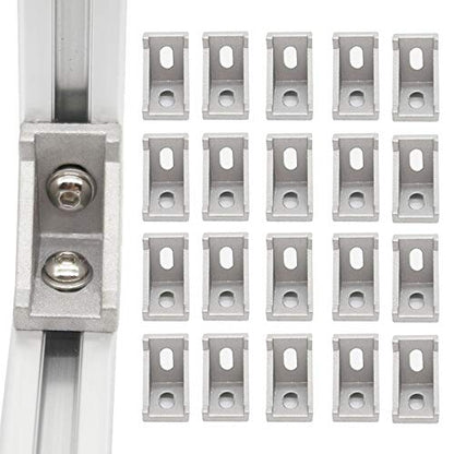 20 Pcs 1010 Aluminum Extrusion Hardware Accessories Corner Brackets - style: 20 pcs only bracket