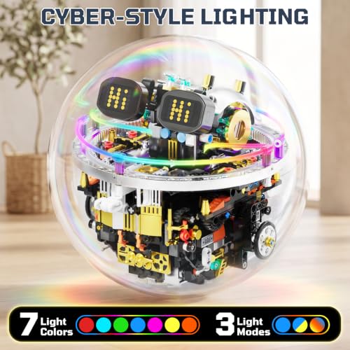 DOLIVE Transparent Spherical Robot Building Block Set for Kids Aged 8-12
