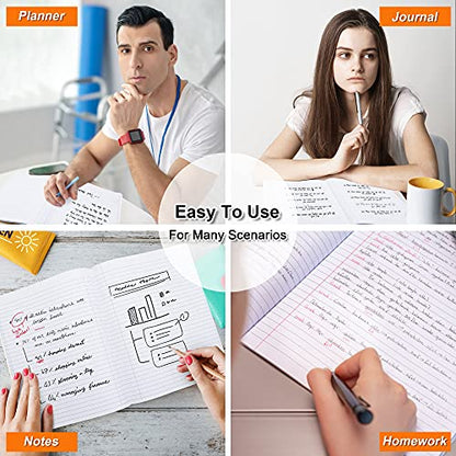 feela Composition Notebook, 8 Pack 8 Pastel Colors College Ruled Composition Books Bulk, Marble Cover Notepad Lined Cute Journal Notebooks for School Supplies Notes Taking Writing, 9.75 X 7.5 in - color: 8 Pastel College Ruled