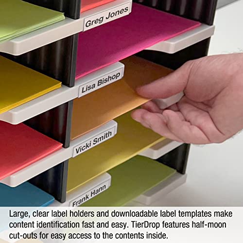 Ultimate Office TierDrop Desktop Organizer 4 Compartment ADD-ON for 2-Wide - size: 4-Compartment Add-On