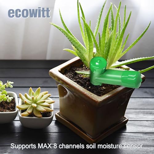 ECOWITT GW1206 Soil Moisture Tester Kit, Includes GW1200 IoT Wi-Fi Gateway and WH51 Soil Moisture Sensor, 915 MHz - color: GW1206BU