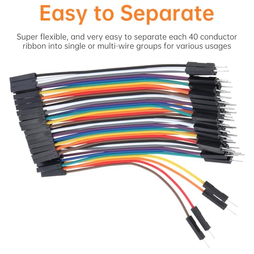 120Pcs Breadboard Jumper Wires,15 cm 40 Pin Female to Female - size: 5.9 inch (15 cm), style: Female to Female
