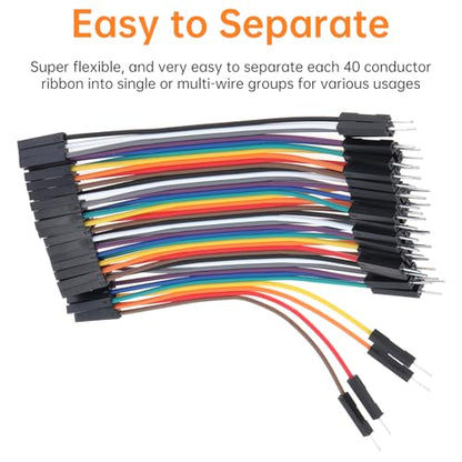 120Pcs Breadboard Jumper Wires,15 cm 40Pin Male to Male - size: 5.9 inch (15 cm), style: Male to Male