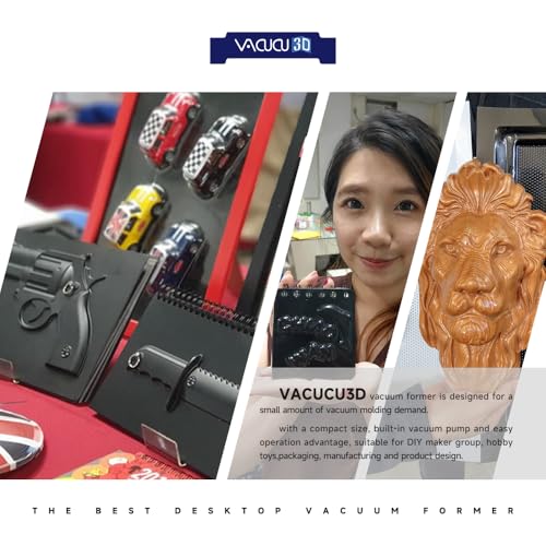 A3(297mm×420mm/16.54x11.69in) The Desktop Vacuum Forming Machine Create Prototypes Molds and Casts in Classroom Kitchen Does not Need Any External Device Realize Your idea on Your Desk