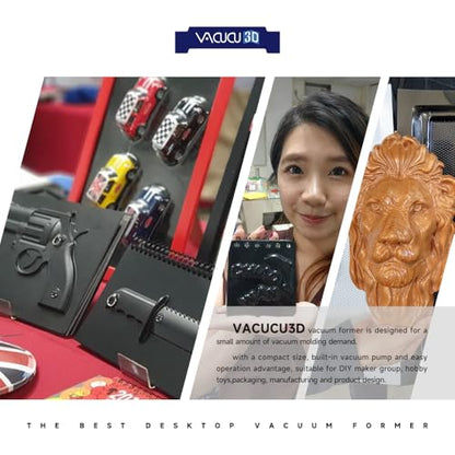A3(297mm×420mm/16.54x11.69in) The Desktop Vacuum Forming Machine Create Prototypes Molds and Casts in Classroom Kitchen Does not Need Any External Device Realize Your idea on Your Desk