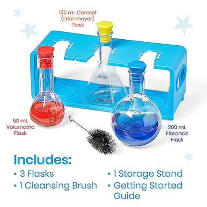 hand2mind Starter Science Measuring Flask Set, 8 Pieces, Ages 3+