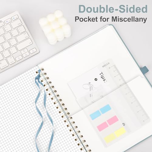 AHGXG Graph Paper Notebook, 110 Pages, A4 (8.5" x 11") - color: Gray Blue, style: A4-Graph