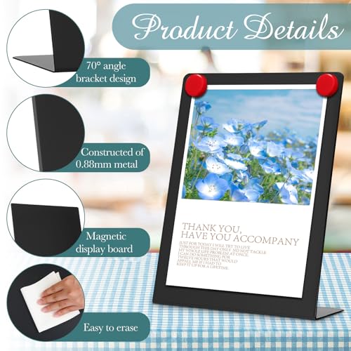 Fainne 2 Pcs Magnetic Stand Bulletin Board Metal, Black, 12.6 x 11 Inches - color: Black, size: 12.6 x 11 Inches