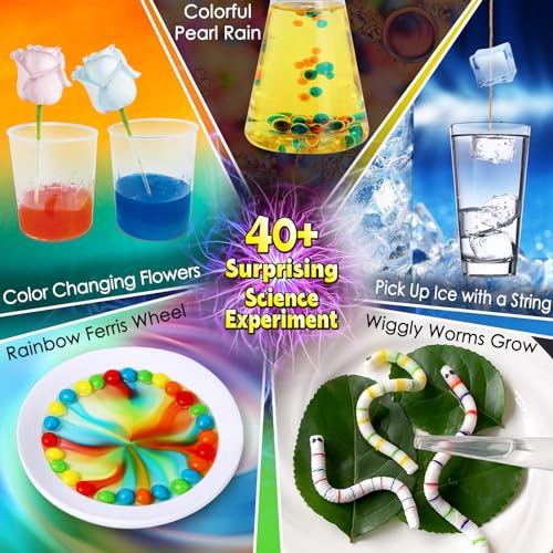 UNGLINGA 40+ Experiments Science Kit for Kids Chemistry Set STEM Toy