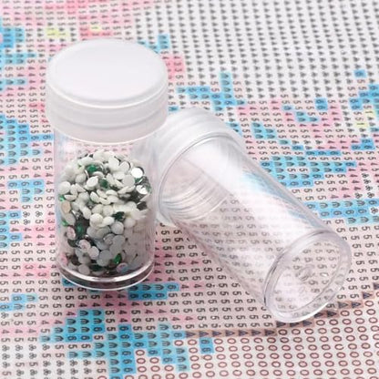 12Pcs Clear Plastic Vials for Diamond Painting Storage