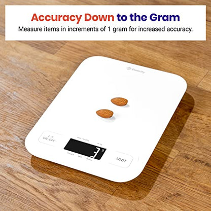Etekcity Food Kitchen Scale, Digital Grams and Ounces, Large - color: Clean White