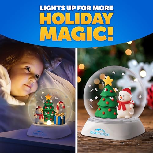 Blue Marble Light-Up Snow Globe Christmas Craft Activity Kit for Kids