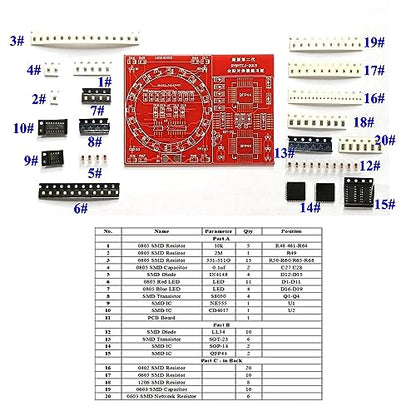 ISolderStore Soldering Practice Kit SMD SMT Kit DIY Electronic DIY Kits Soldering Project oldering Training Board - size: SMD B-1PCS