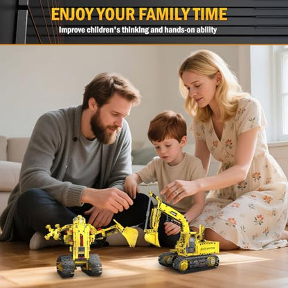 5 in 1 STEM RC Robot Building Kit, 555 PCS APP & Remote Control Robot Toys for Kids Age 6 7 8 9 10 11 12+, Engineering Science Coding Robotic Toys Birthday Gifts for Boys & Girls - color: Yellow