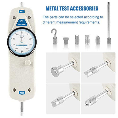 BAOSHISHAN 100lb Push Pull Force Gauge with Calibration Certificate - size: 100LB