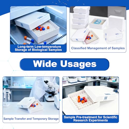 81-well Cryo Boxes, Plastic Coating, 2 Inch Height, Case of 20 - size: 2 in,81-well