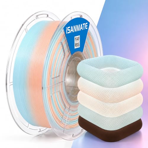 iSANMATE Translucent PETG 3D Printer Filament 1.75mm Blue-Orange Gradient - color: Translucent Blue Orange