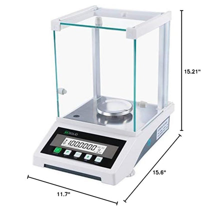 U.S. Solid 0.1 mg Analytical Balance, 120g x 0.1mg, 0.0001g Lab Science Electronic Balance, Electromagnetic Transducer - size: 120 g with External Calibration