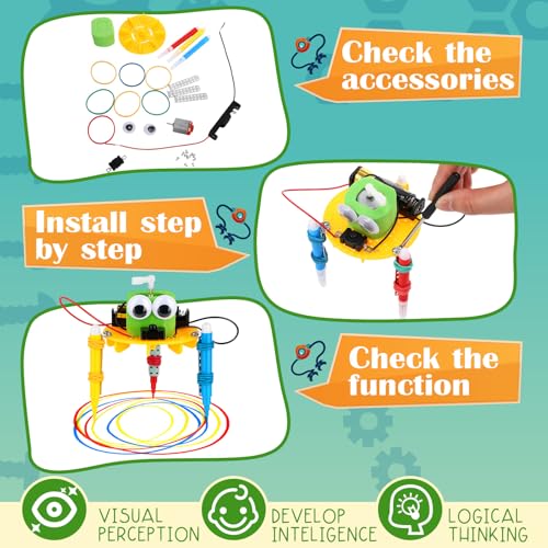 Soulchen 16 Pcs Robot Building Kits for Kids, STEM DIY Robotics Toys