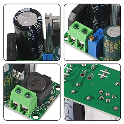 UMLIFE 2PCS 3.3V 5V 6V 9V 12V 24V Mini AC DC to DC Buck Step Down Adjustable Volt Converter - color: 2PCS