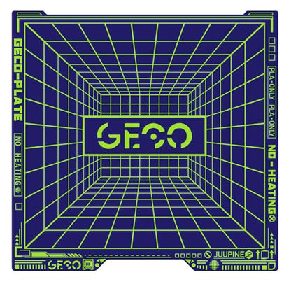 JUUPINE H2D/H2S Build Plate Geco Plate,355x346MM PLA Cold Plate (No Heating) Energy Saving 0℃ Printing Flexible Removable Spring Steel Hot Bed No Glue Required for Bambu Lab H2D/H2S 3D Printer - size: 355x346mm (for H2D)