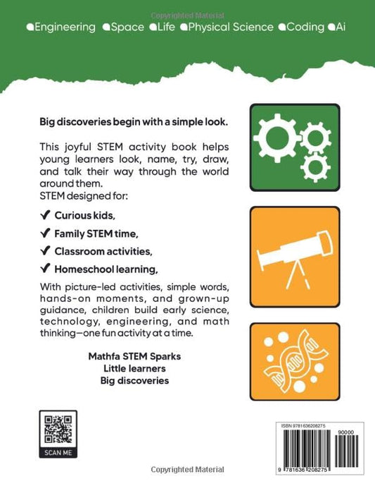 Plant Parts STEM Activities for Beginners: Hands-On Science Experiments, Coding & Technology Challenges, Engineering Projects, and Math Activities (Level A: Mathfa STEM Spark)
