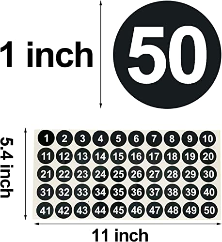 12 Sheets 1 to 200 Vinyl Number Stickers Consecutive Number Stickers 3 Sets 1 Inch Self-Adhesive Waterproof Labels Inventory Stickers Decal for Indoor Outdoor, Storage, Organizing, Classification - color: Black,1",3sets(1-200)