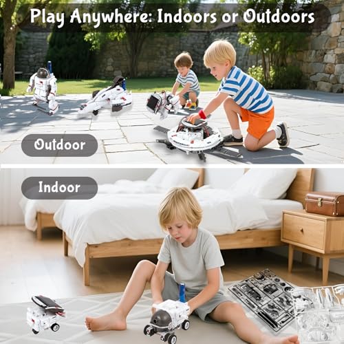 6-in-1 Solar Robot Building Kit for Boys Aged 8-13, Educational Robotic Toys for Kids, Science Kits STEM Toys Birthday Gifts for 8 9 10 11 12 Years Old Boys Girls Teens - color: White
