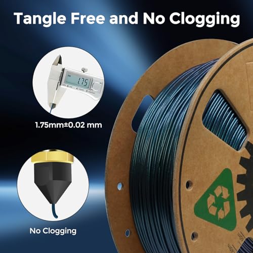 Creator High Speed PLA 3D Printer Filament 1.75mm+/- 0.02mm, Burnt Titanium Filament PLA for 500mm/s Fast Printing, Chameleon 3D Printing Filament 1kg Spool (Burnt Titanium) - color: Hs Pla Burnt Titanium
