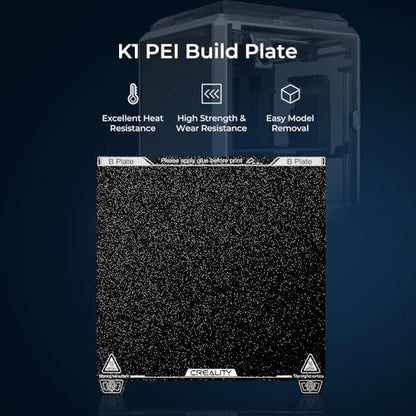 SainSmart Official Creality K1 Texture PEI Build Plate Kit, Flexible Spring Steel Platform with Power Coating PEI Surface and Magnetic Base Sheet Kit for K1, Ender 3 V3 SE/KE, CR-10 SE, 235x235mm - style: K1 Texture PEI