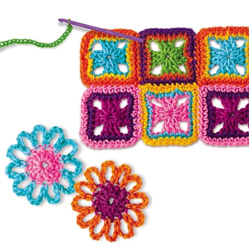 4M Knitting & Crochet Kit for Kids Ages 8-12 – Learn to Knit with French Knitting Reel, Crochet Hooks, Yarn, Scarf & Handbag Projects, Beginner Craft Set for Girls and Boys, STEM Arts & Crafts Gift - style: Knitting & Crochet