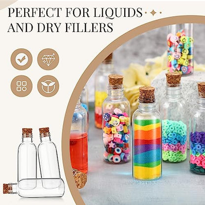 Bokon 30 Pcs 2 oz Sand Art Bottles with Cork Stoppers